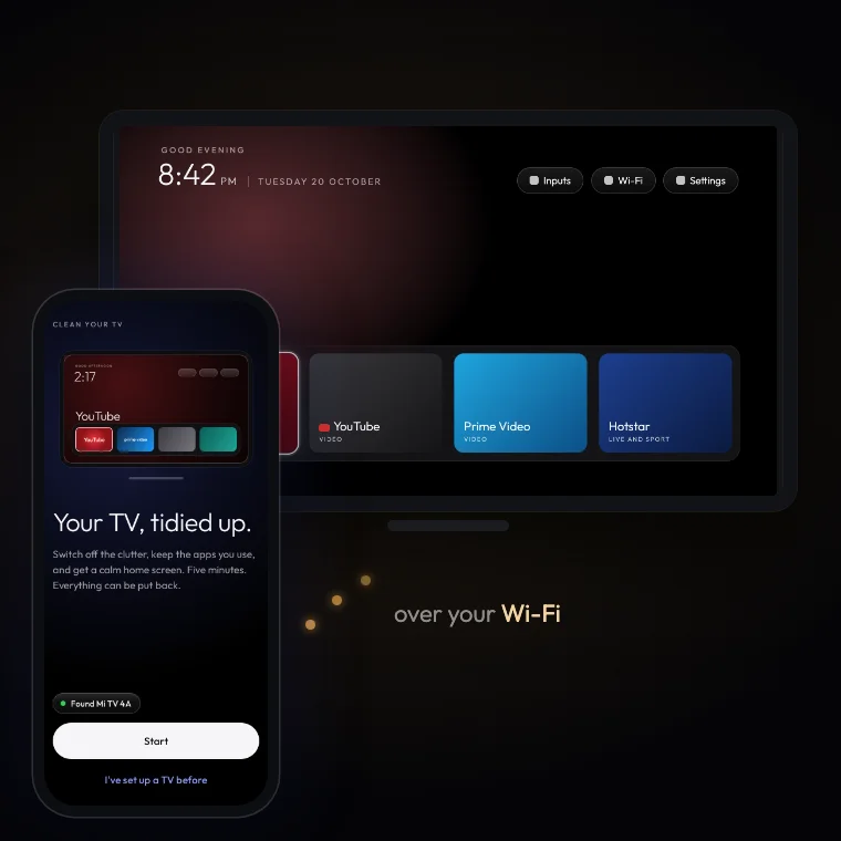 Community Android app used to connect to and analyse a television